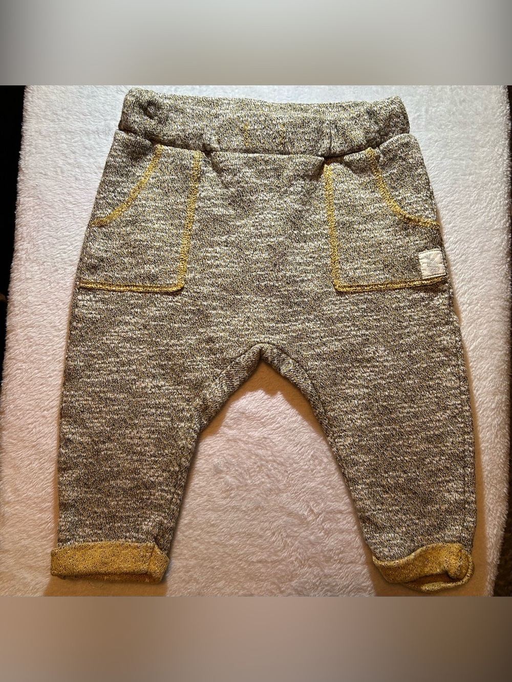 Zara Baby Boy Marled Knit Jogger Sweatpants 9-12M
